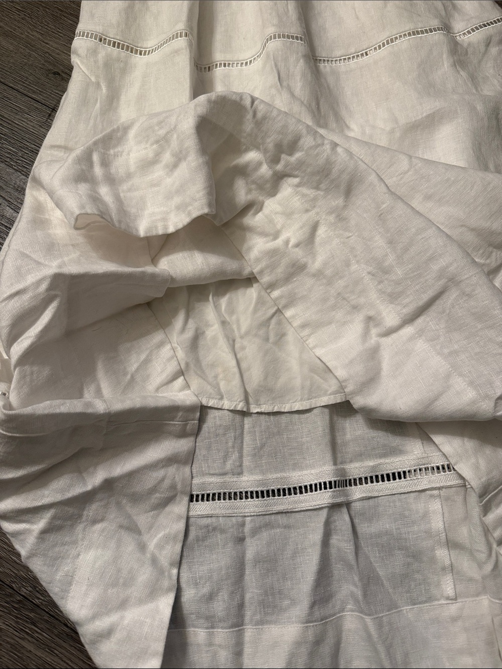 LIKE NEW REFORMATION Petites Everett Linen Dress, White, size 4P - Picture 6 of 8